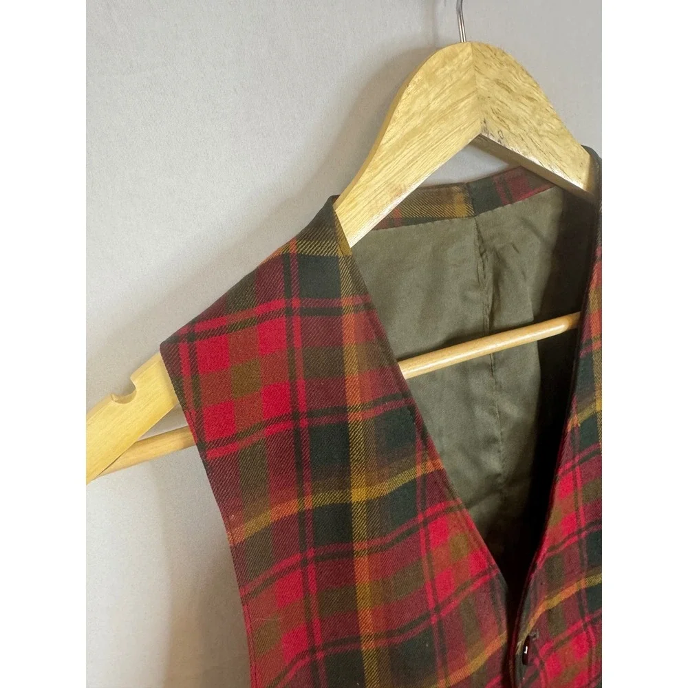 Vintage plaid waistcoat
